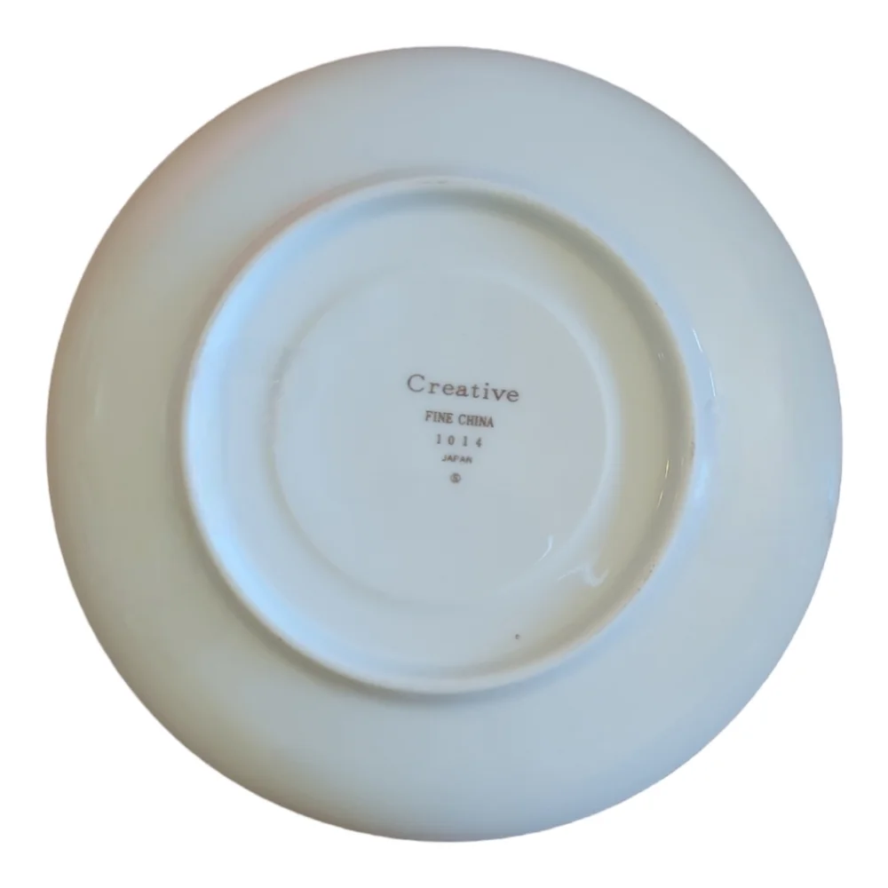 1 Vtg Platinum Star Burst Creative Tea Coffee Cup/Saucer #1014 Porcelain